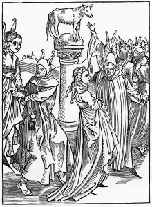 Of lepynges and dauncis and folys that pas theyr tyme in suche vanyte, illustration Of lepynges and dauncis and folys that pas theyr tyme in suche vanyte, illustration