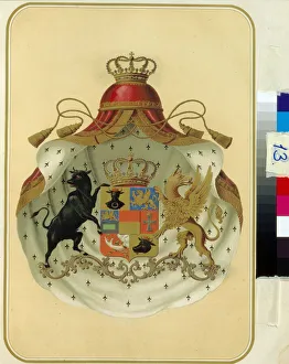 Les armoiries des francs macons de la Grande Loge de Suede Norvege. (The Coat of Arms of The Masonic Grand Lodge of) Les armoiries des francs macons de la Grande Loge de Suede Norvege. (The Coat of Arms of The Masonic Grand Lodge of)