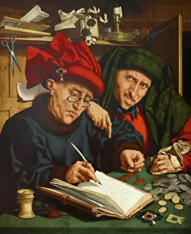 Tax Collector Gallery: Les collecteurs d impot. (The Tax Collectors) Peinture de Quentin Metsys (ou Quinten Matsys)
