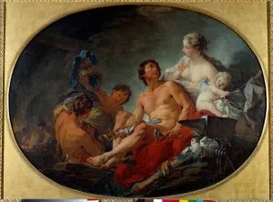 Les forges de Vulcain Painting by Francois Boucher (1703-1770) 1747 Sun. 0,94x1,27 m Les forges de Vulcain Painting by Francois Boucher (1703-1770) 1747 Sun. 0,94x1,27 m