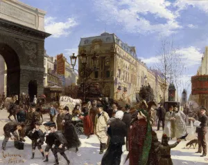 Les Grands Boulevards, La Porte St. Martin, Paris, 1891 (oil on canvas) Les Grands Boulevards, La Porte St. Martin, Paris, 1891 (oil on canvas)