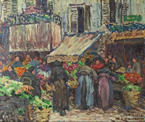 Group Of Persons Gallery: From Les Halles Paris, 1902 (oil on canvas)