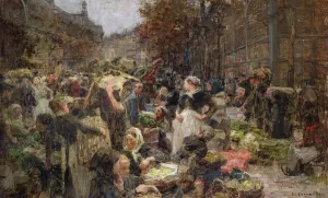 Les Halles, study for a painting for the Salon des Lettres at the Hotel de Ville Les Halles, study for a painting for the Salon des Lettres at the Hotel de Ville