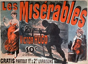 Les Miserables, novel by Victor Hugo. 1899 (poster)