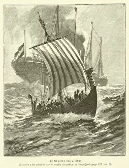 Les Navires Des Vikings (engraving)