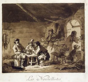 Les Nouvellistes, 1768 (aquatint) Les Nouvellistes, 1768 (aquatint)