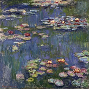 Les nympheas a Giverny - Peinture de Claude Monet (1840-1926), huile sur toile, 1916, 200, 5x201 cm - (Water Lilies)