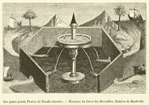 Les quatre grands Fleuves du Paradis terrestre, Mimature du Livre des Merveilles Les quatre grands Fleuves du Paradis terrestre, Mimature du Livre des Merveilles