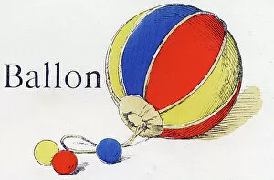 Gioco Gallery: Letter B: 'Balloon', in ABC des joujoux ou Alphabet des tout petits, 1897 (engraving)