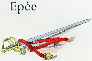 Gioco Gallery: Letter E: Sword - 'ABC des joujoux ou Alphabet des tout petits'1897 (engraving)