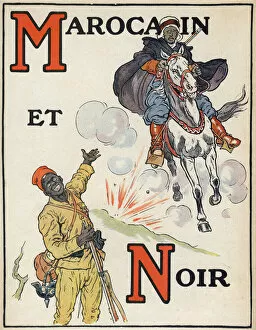 20 20e 20eme Xx Xxe Xxeme Siecle Gallery: Letter M and N: Moroccan and Black (Senegalese shooter). War alphabet