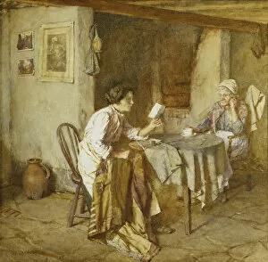 The Letter, (watercolour heightened with white)