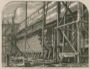 The Leviathan during its construction (engraving) The Leviathan during its construction (engraving)