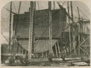 The Leviathan during its construction (engraving) The Leviathan during its construction (engraving)