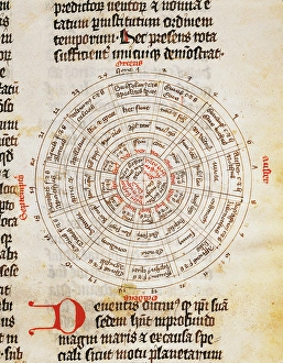 Latin Manuscript Liber particularis astrologiae 1256. Art