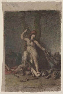 Liberty, c.1848 (black chalk & pastel on paper)