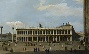 The Library and the Piazzetta, Venice, from the Doge's Palace, (oil on canvas) The Library and the Piazzetta, Venice, from the Doge's Palace, (oil on canvas)