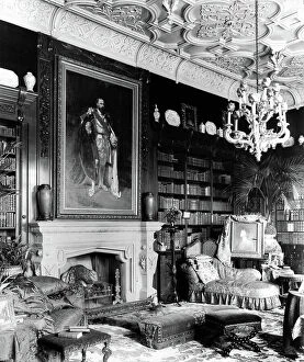 Whole Window Collection: The library at Rufford Abbey, Nottinghamshire, from England's Lost Houses by Giles Worsley