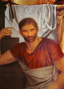 The Lictors Bring to Brutus the Bodies of His Sons (detail of the Brutuss face) The Lictors Bring to Brutus the Bodies of His Sons (detail of the Brutuss face)