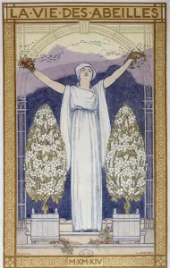 The Life of Bees: Allegory - Drawing by A. Giraudon, 1914 The Life of Bees: Allegory - Drawing by A. Giraudon, 1914