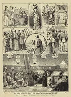 Durand Godefroy 1832 1896 Gallery: Life on Board a Messageries Maritimes Steamer (engraving)