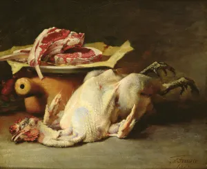 Still Life of a Chicken and Cutlets, 1876 (oil on canvas) Still Life of a Chicken and Cutlets, 1876 (oil on canvas)