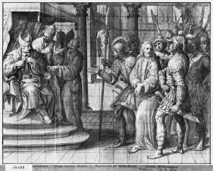 Life of Christ, Christ before Pontius Pilate, preparatory study of tapestry cartoon Life of Christ, Christ before Pontius Pilate, preparatory study of tapestry cartoon