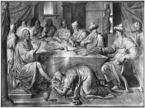 Life of Christ, the Meal at the House of Simon the Pharisee, preparatory study of Life of Christ, the Meal at the House of Simon the Pharisee, preparatory study of
