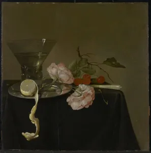Still Life with Drinking Glass, Fruit and Roses, c.1632-34 (oil on wood) Still Life with Drinking Glass, Fruit and Roses, c.1632-34 (oil on wood)