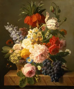 Still Life with Flowers and Fruit, 1827 (oil on canvas) Still Life with Flowers and Fruit, 1827 (oil on canvas)