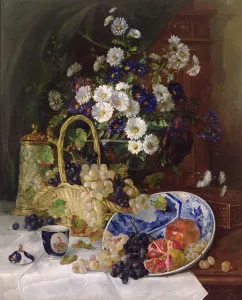Still life with Flowers and Fruit (oil on canvas) Still life with Flowers and Fruit (oil on canvas)