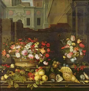 Still Life with Flowers, Fruits and Shells (oil on canvas) Still Life with Flowers, Fruits and Shells (oil on canvas)