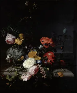 Still Life with Flowers and Insects (oil on canvas) Still Life with Flowers and Insects (oil on canvas)