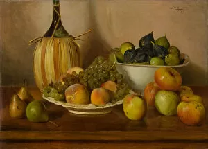 The 19th Century Gallery: Still Life with Fruit (oil painting on canvas)