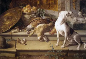 Still Life Hunting Dog, game (hare, pheasant, partridge) Detail Still Life Hunting Dog, game (hare, pheasant, partridge) Detail