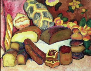 Impasto Gallery: Still Life with Loaves of Bread (oil on canvas)
