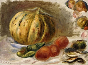 Images Dated 5th March 2012: Still Life with Melon and Tomatoes; Nature Morte au Melon et Tomates, c
