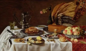 Still Life with a Peacock Pie, 1627 (oil on panel) Still Life with a Peacock Pie, 1627 (oil on panel)