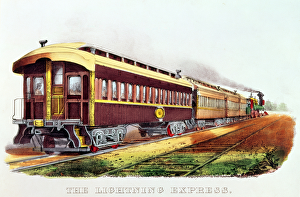 The Lightning Express published by Nathaniel Currier (1813-88) and James Merritt Ives The Lightning Express published by Nathaniel Currier (1813-88) and James Merritt Ives