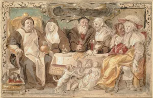 Like to Like (Gelyck By Gelyck), 1640/45 (Black chalk, brush and brown ink, water-colour Like to Like (Gelyck By Gelyck), 1640/45 (Black chalk, brush and brown ink, water-colour
