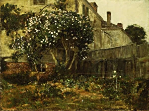 Frederick Childe Hassam Gallery: Lilac time, c.1884 (oil on canvas)