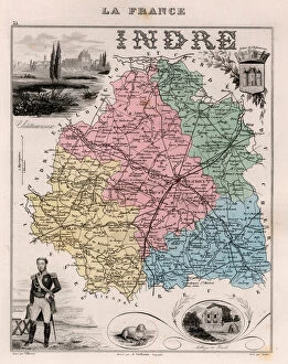 L'Indre (36), Centre - France and its Colonies. Atlas illustrates one hundred