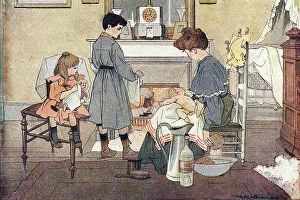 Gioco Gallery: The little brother, in Imagier de l'enfance, c.1900 (engraving)