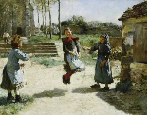 Little Girls Jumping Rope; Gamines Sautant a la Corde, 1888 (oil on canvas) Little Girls Jumping Rope; Gamines Sautant a la Corde, 1888 (oil on canvas)
