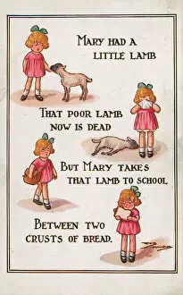 White Bread Gallery: Little lamb become little sandwich (colour litho)