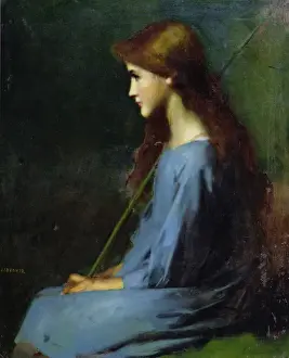 Little shepherdess, 19th century, (oil on canvas) Little shepherdess, 19th century, (oil on canvas)