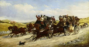 A Liverpool to Manchester Race with a Hunt Beyond, 1880 (oil on canvas) A Liverpool to Manchester Race with a Hunt Beyond, 1880 (oil on canvas)