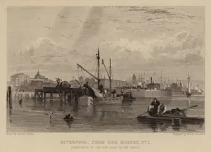 Thomas (after) Allom Gallery: Liverpool, from the Mersey, No I (engraving)