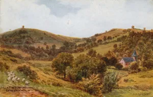 Llandrindod Wells, Cefnllys Church (colour litho) Llandrindod Wells, Cefnllys Church (colour litho)