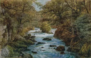 Llandrindod Wells, On The Ithon (colour litho) Llandrindod Wells, On The Ithon (colour litho)